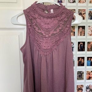 Lace, purple tank from target